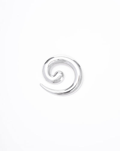 Prendedor espiral plateado