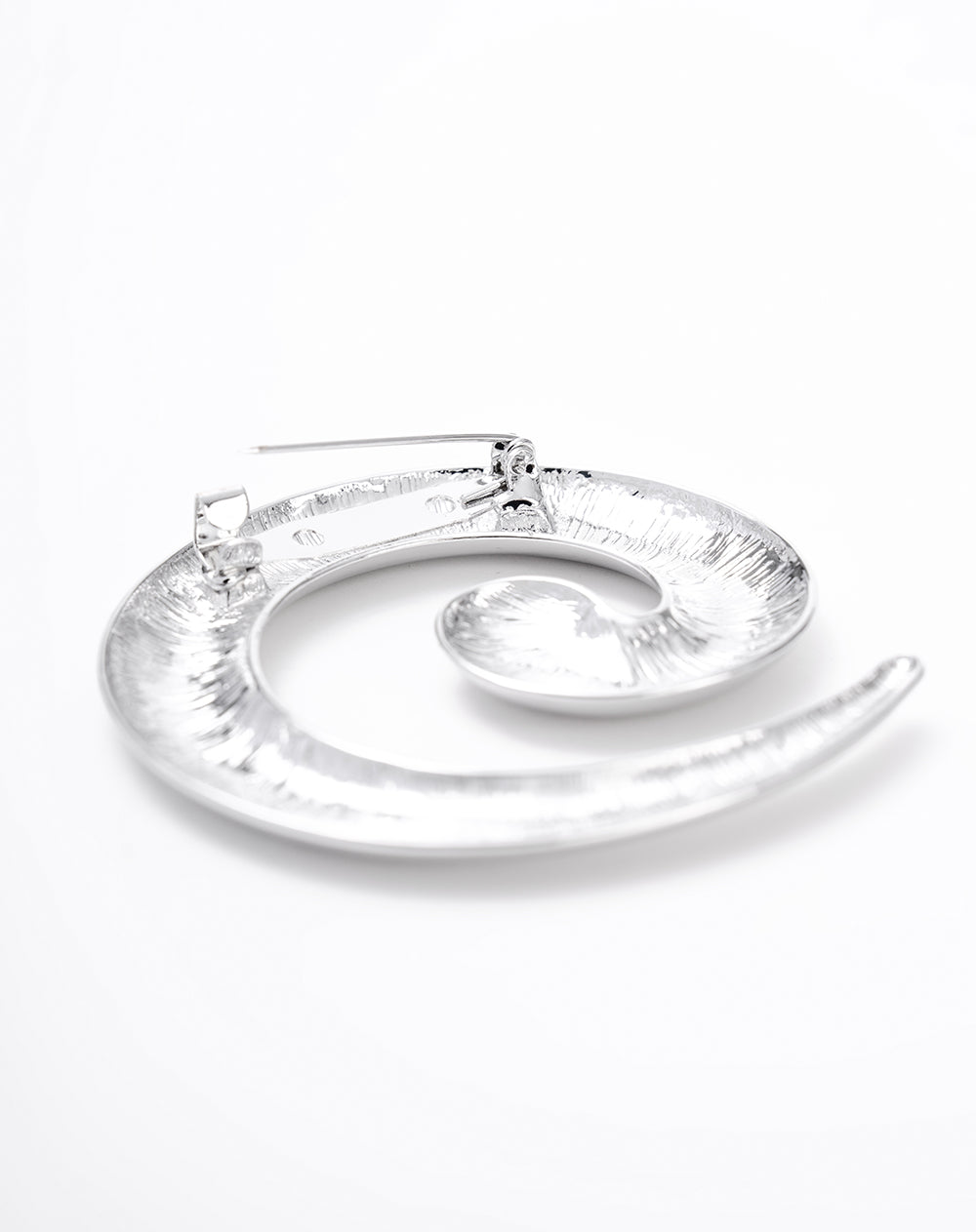 Prendedor espiral plateado