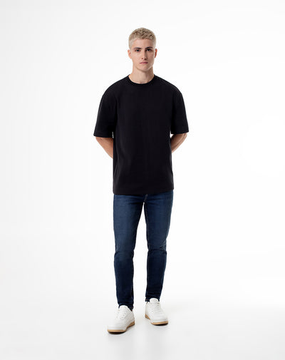 Jean skinny 68% algodón índigo oscuro hombre