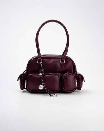 Bolso handbag vino tinto mujer