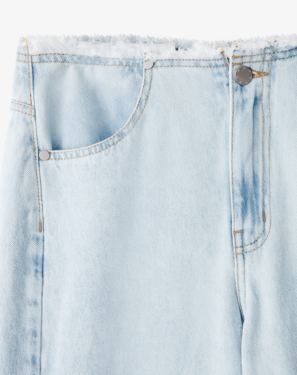 Jean loose fit tiro medio indigo claro