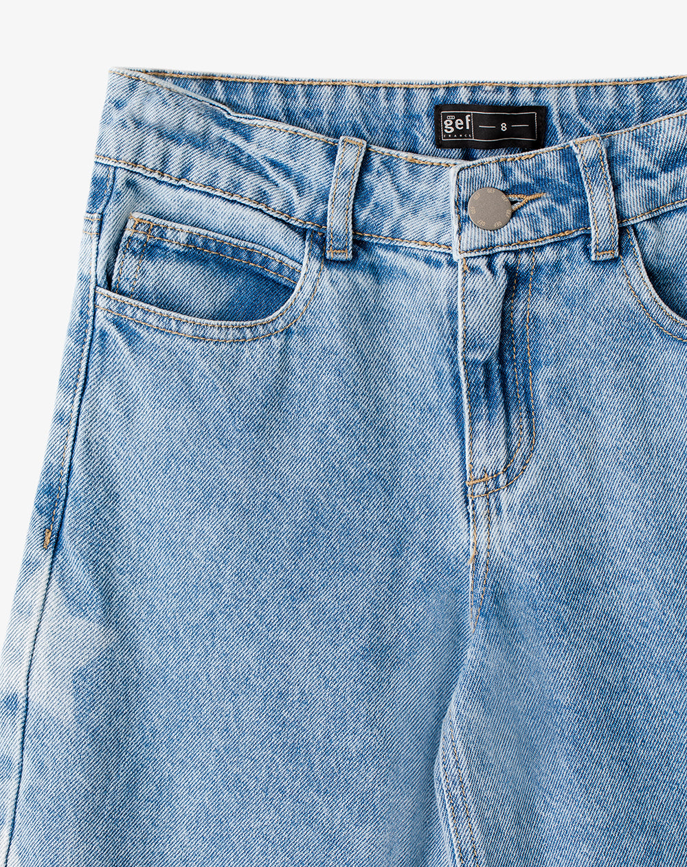 Jean loose fit tiro alto indigo medio