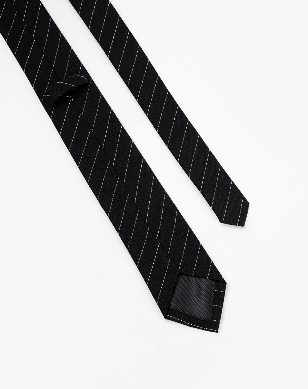 Corbata clásica negra rayas unisex