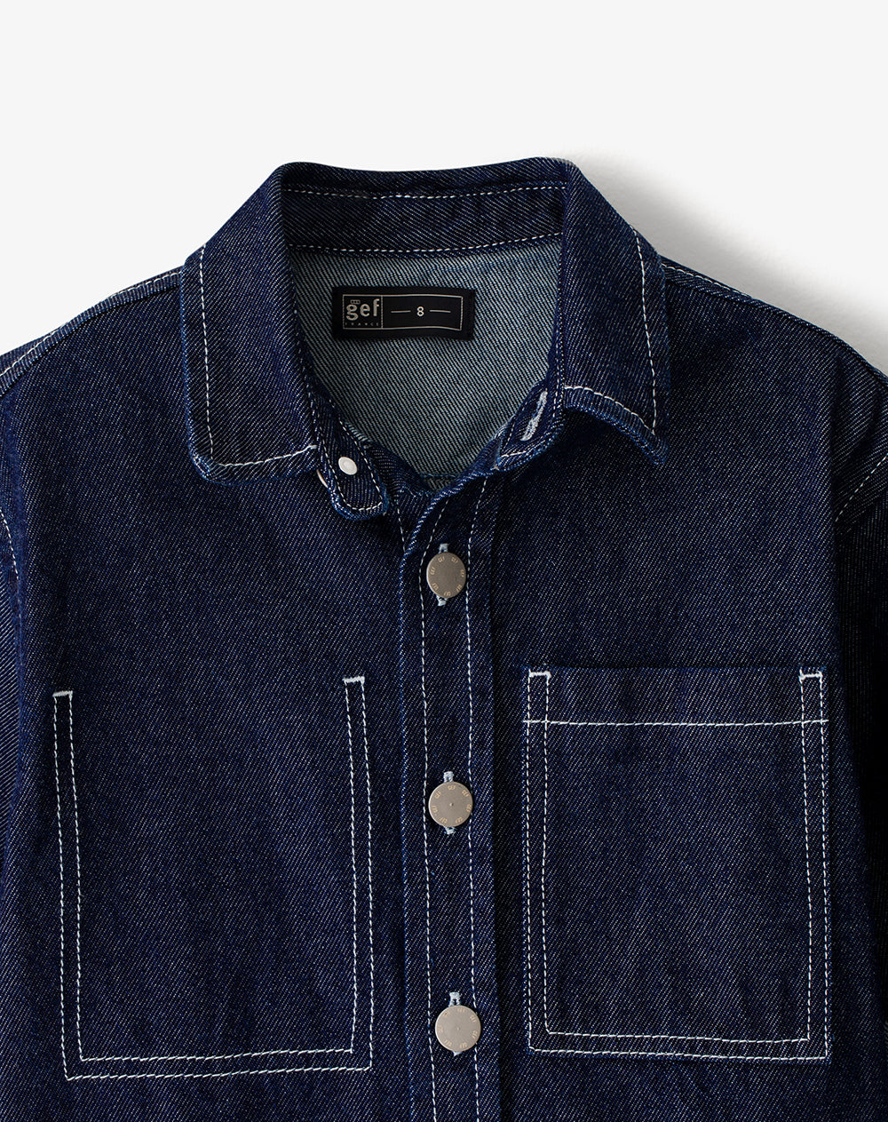 Camisa regular fit manga larga índigo oscuro