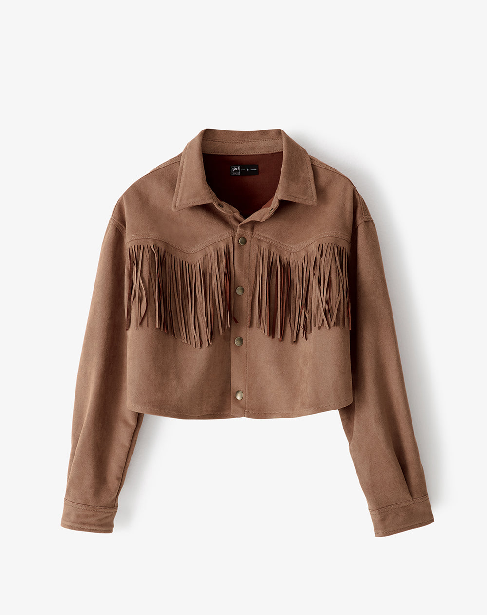 Chaqueta regular fit sin capucha arena