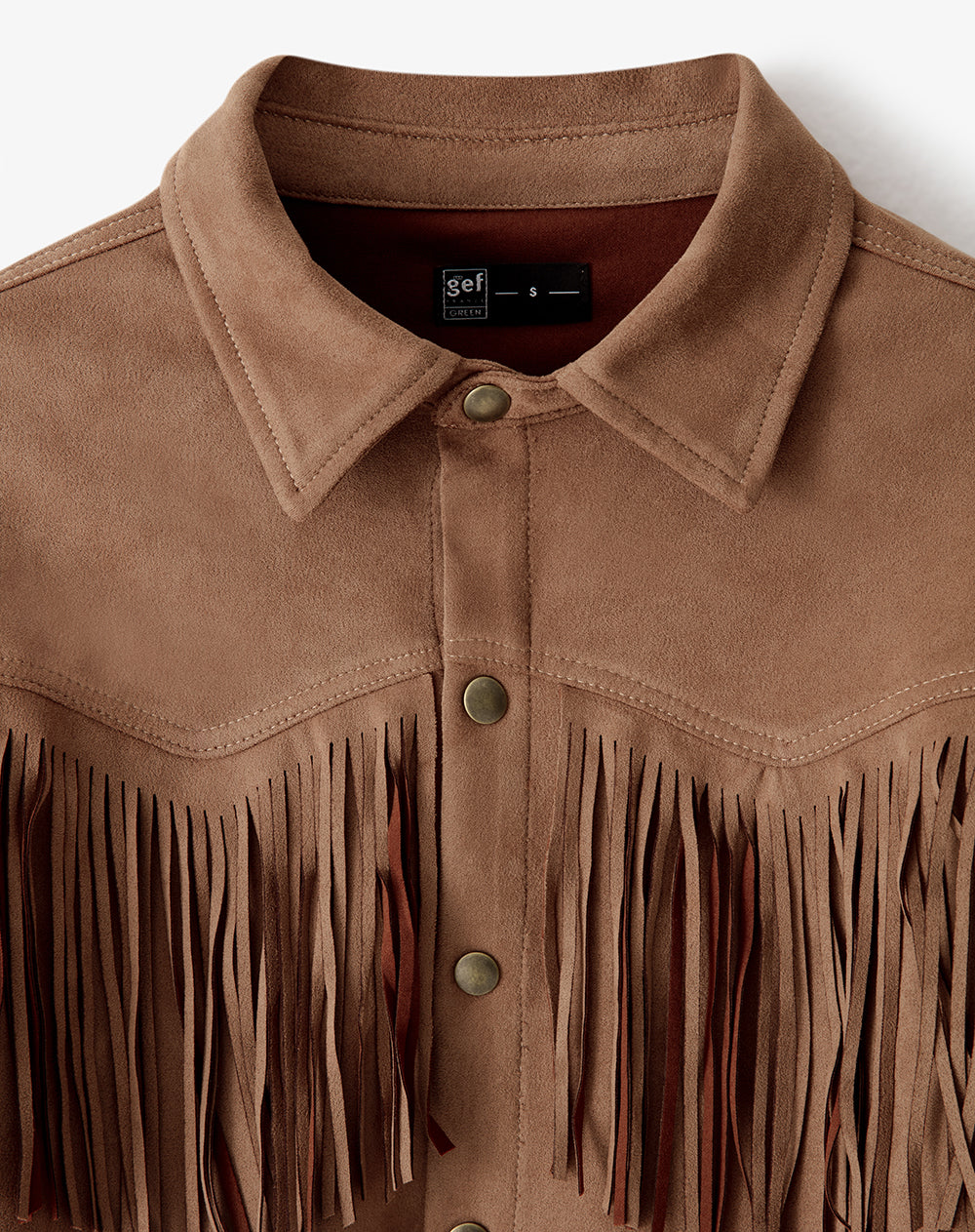 Chaqueta regular fit sin capucha arena