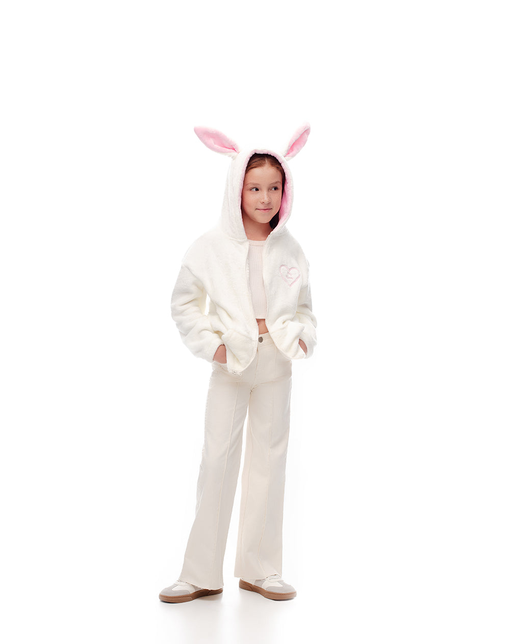 Buzo oversized fit crema