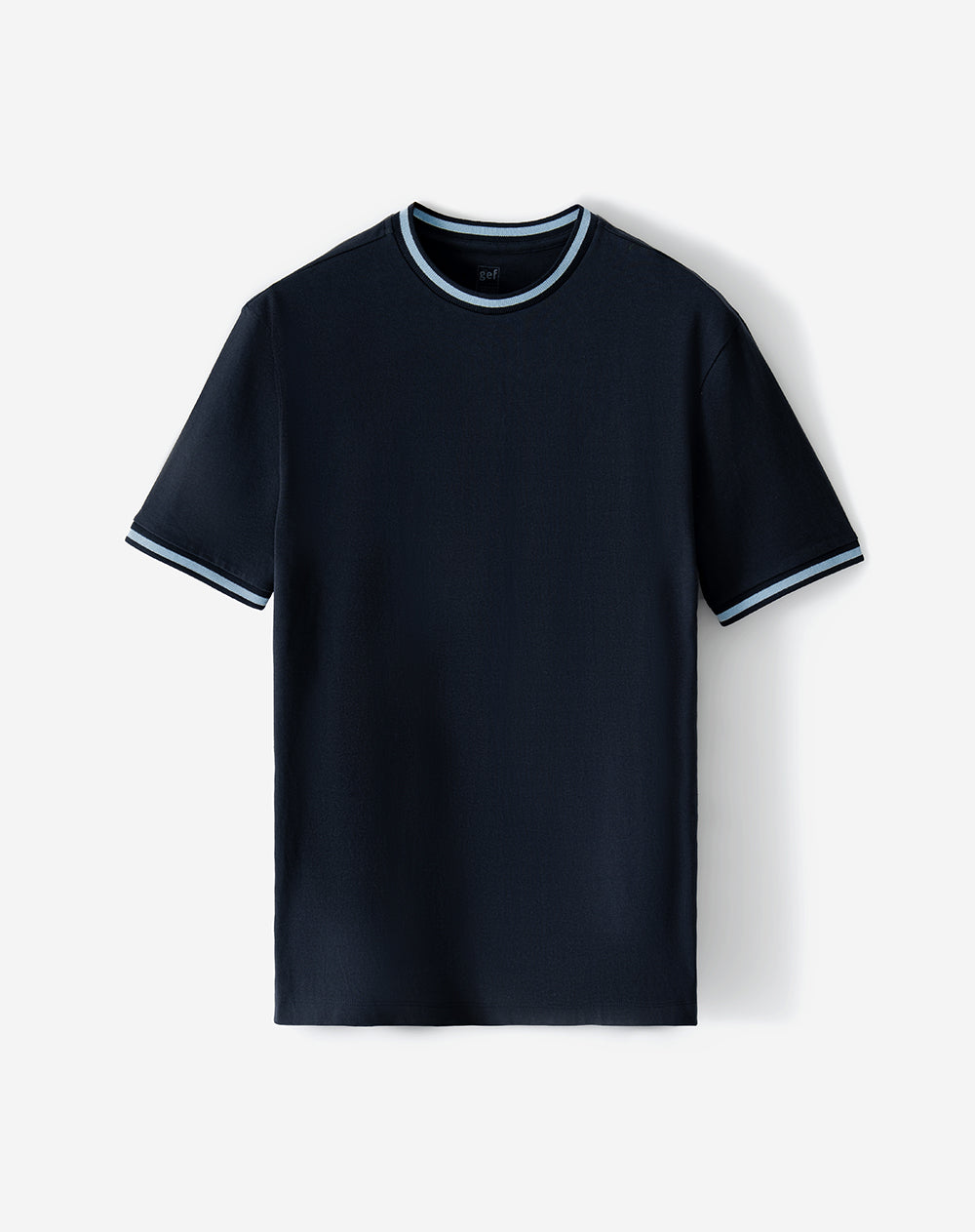 Camiseta regular manga corta azul hombre