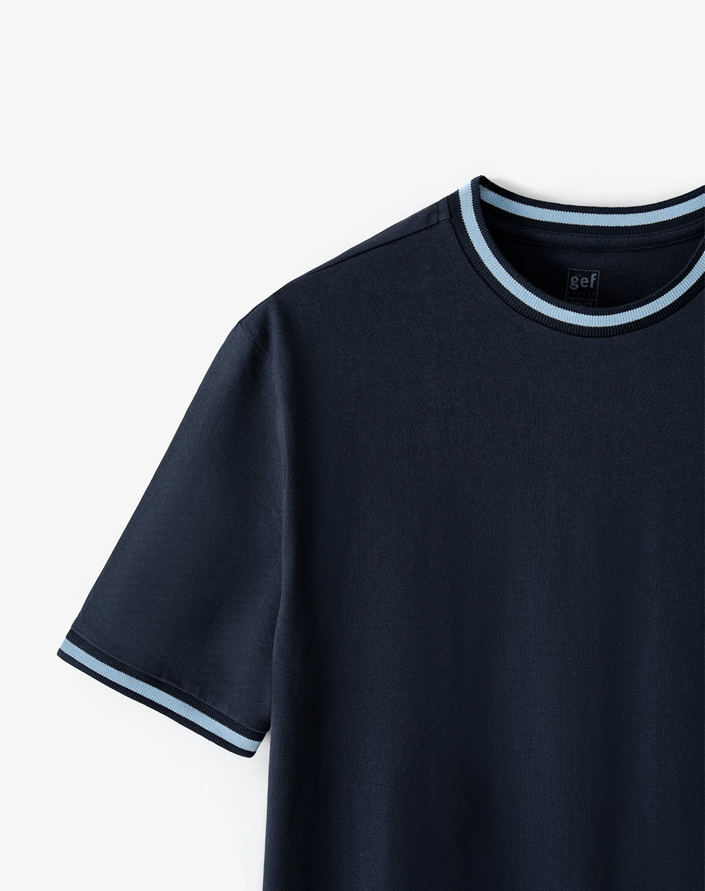 Camiseta regular manga corta azul hombre