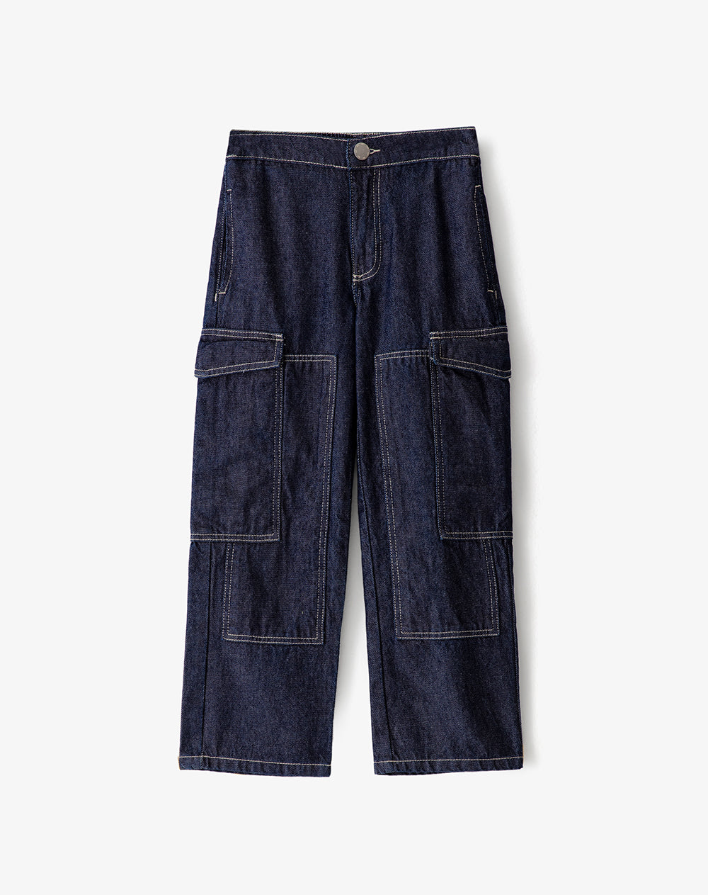 Jean regular fit tiro medio indigo oscuro