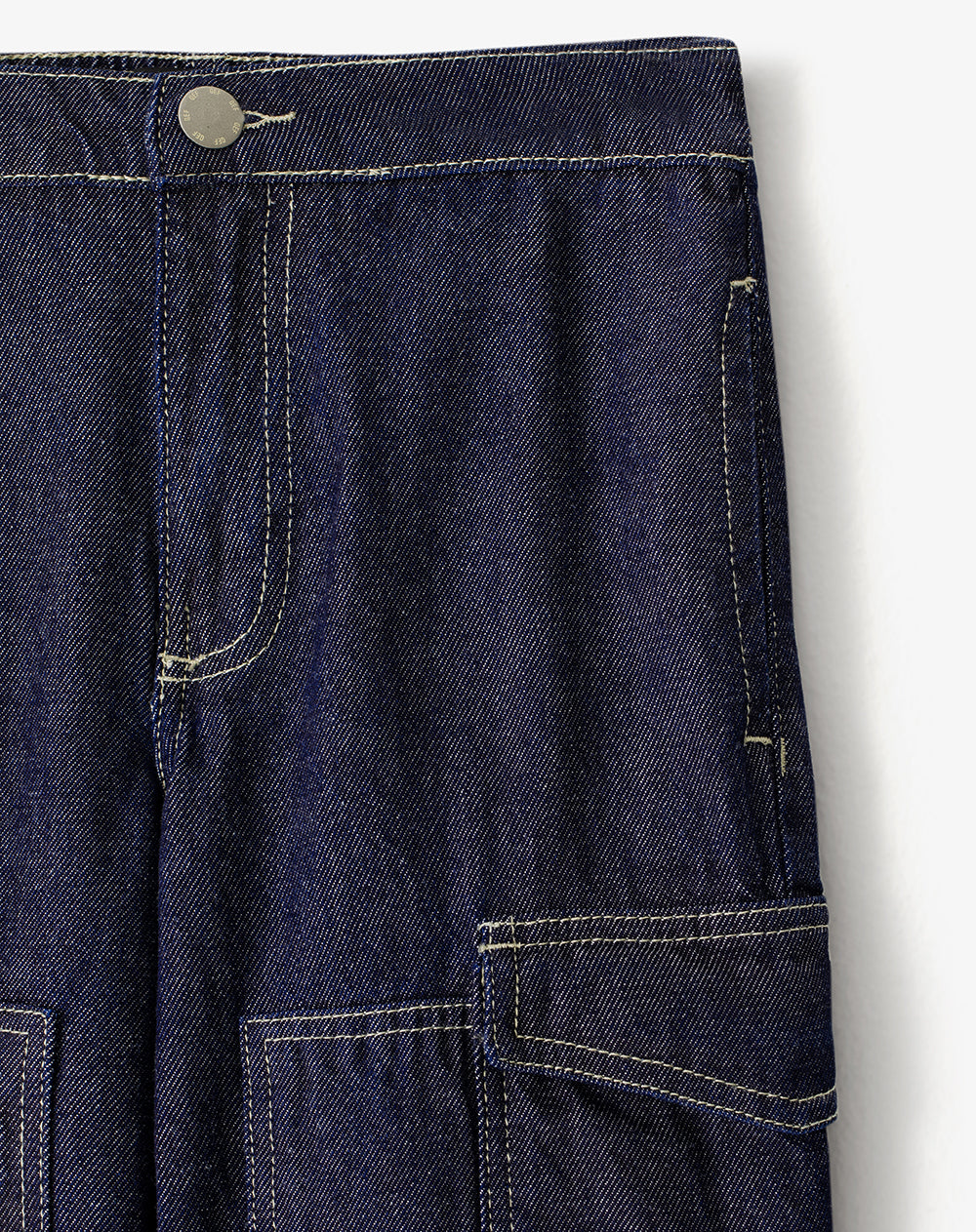 Jean regular fit tiro medio indigo oscuro