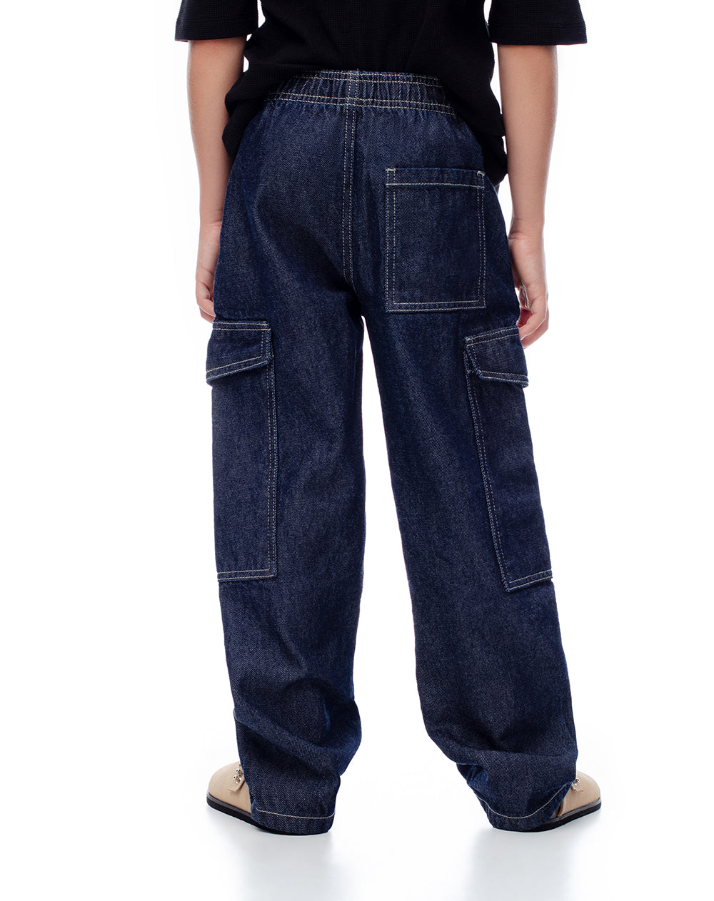 Jean regular fit tiro medio indigo oscuro