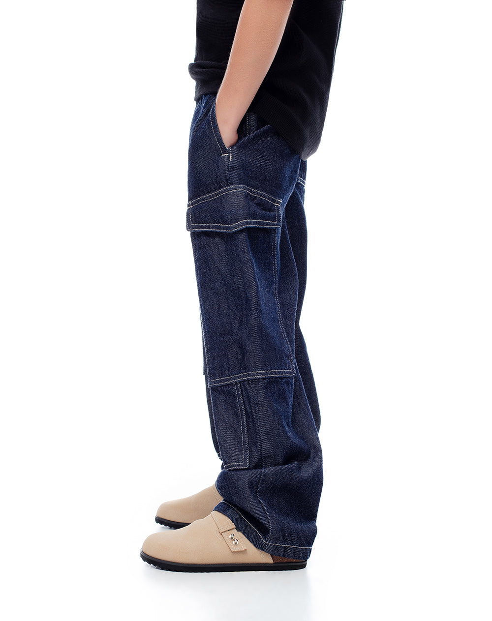 Jean regular fit tiro medio indigo oscuro