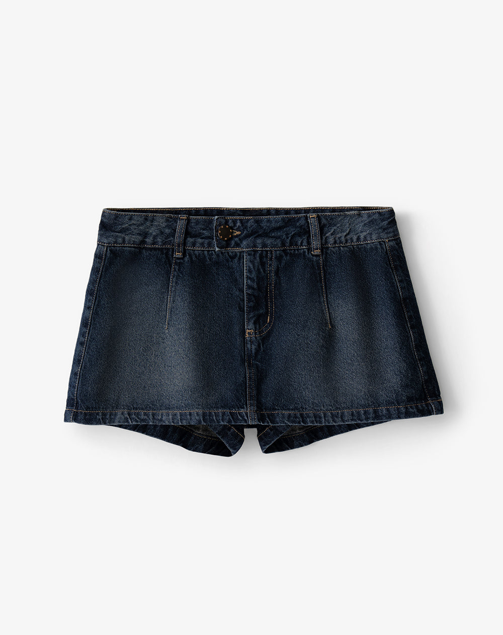 Falda short tiro medio índigo oscuro mujer