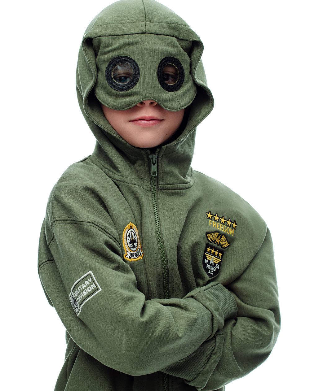 Buzo aviador halloween verde niño