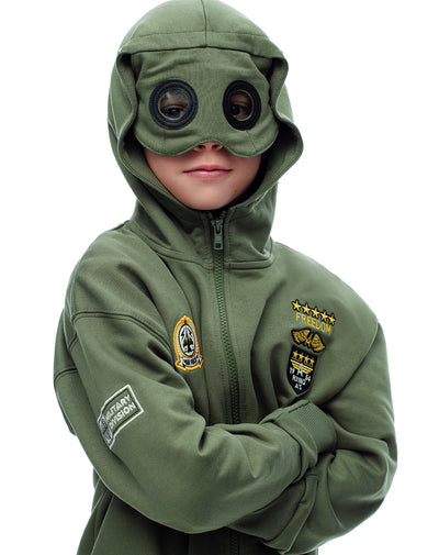 Buzo aviador halloween verde niño