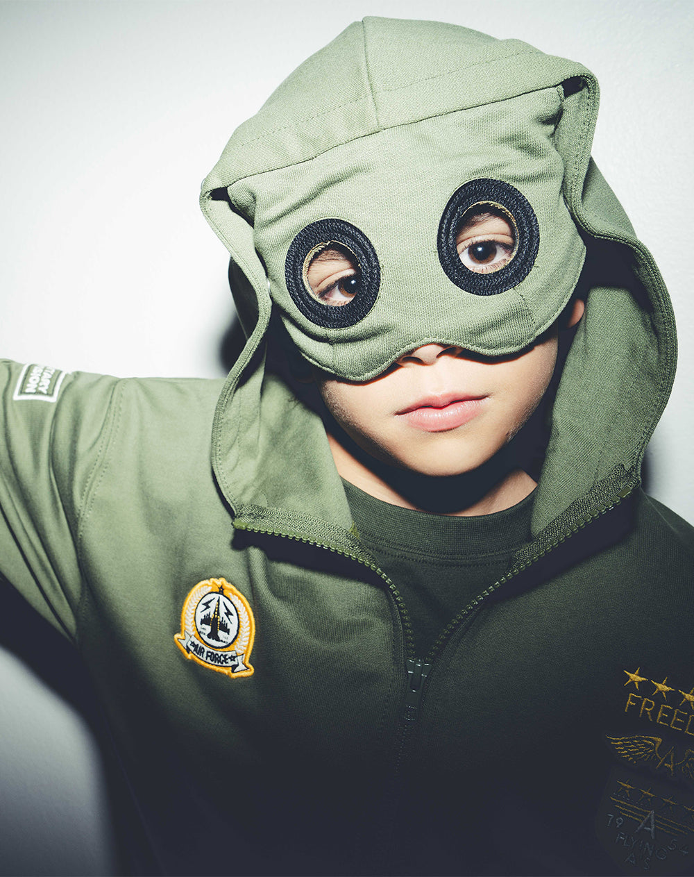 Buzo aviador halloween verde niño