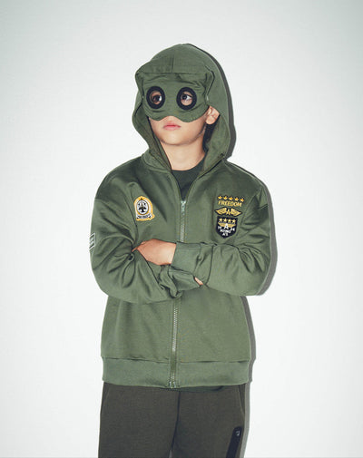 Buzo aviador halloween verde niño