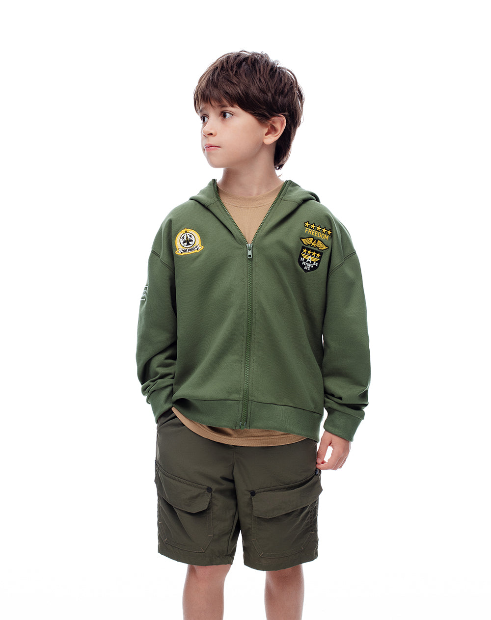 Buzo aviador halloween verde niño