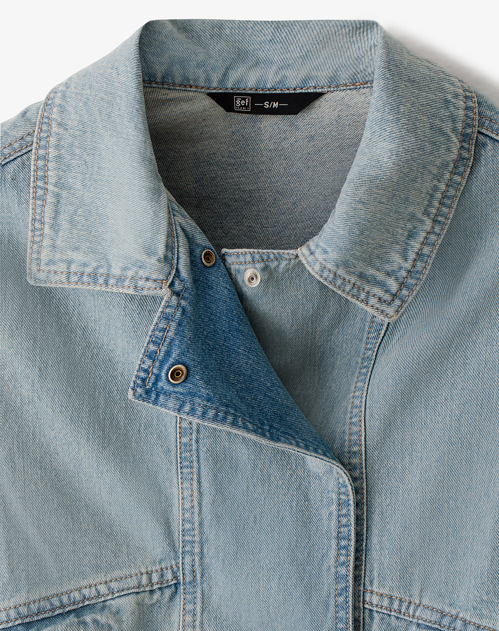 Chaleco denim oversize índigo medio mujer