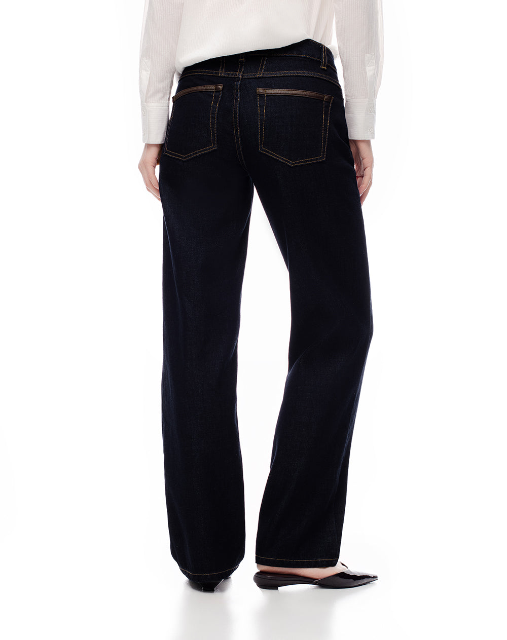 Jean regular fit tiro medio indigo oscuro