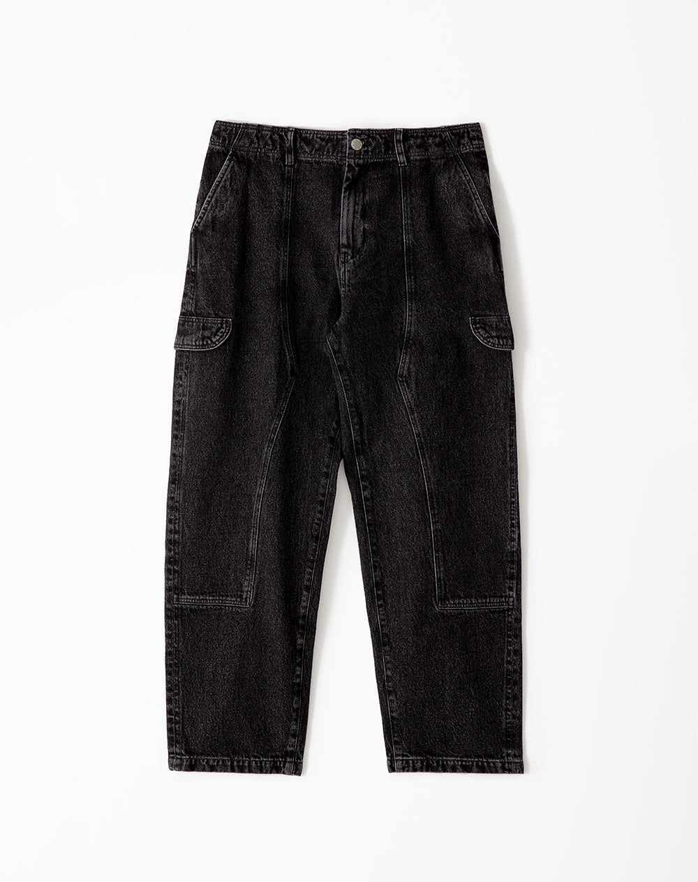 Jean loose fit tiro medio denim negro
