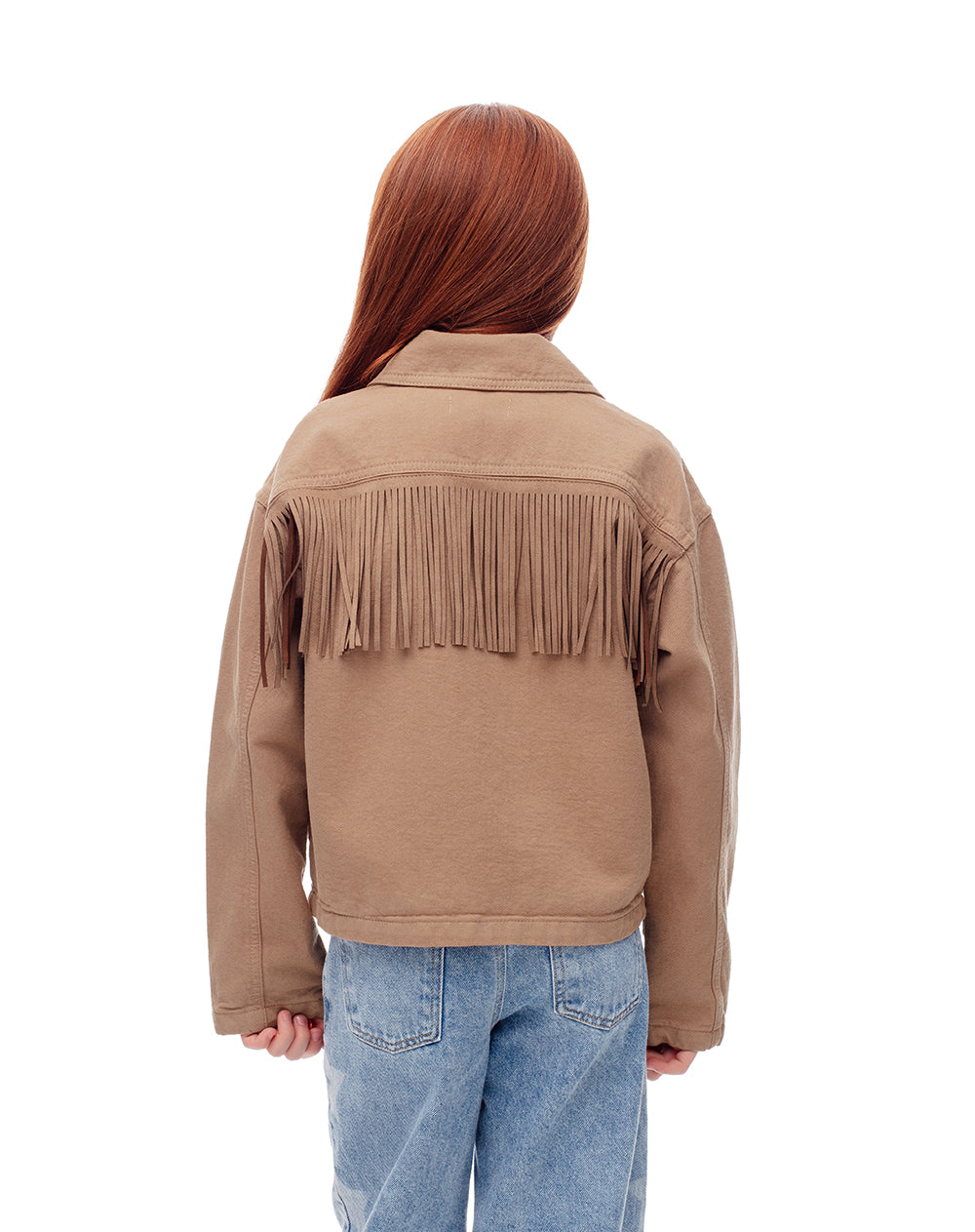 Chaqueta regular fit sin capucha denim habano