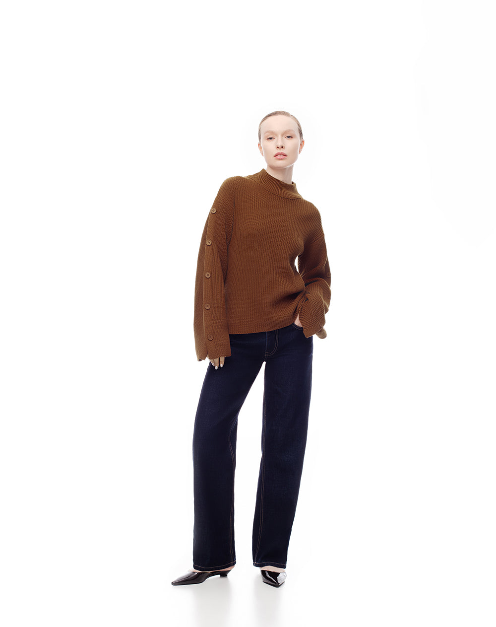 Buzo loose fit caramelo