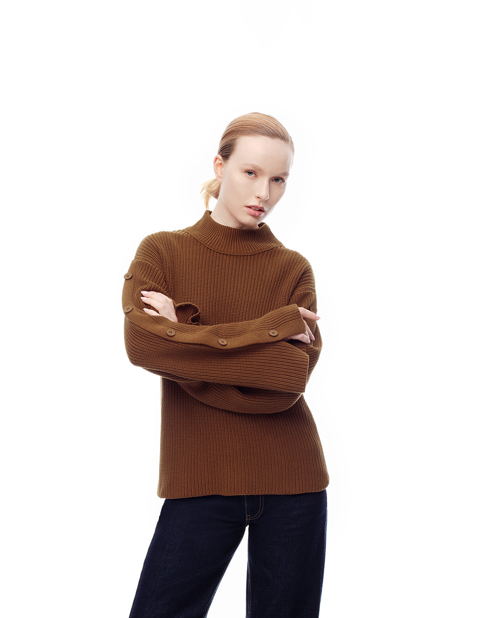 Buzo loose fit caramelo