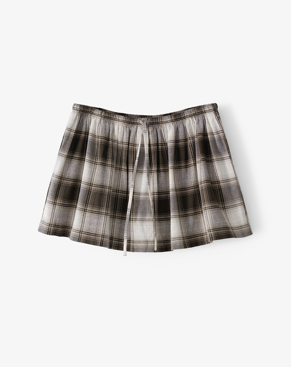 Falda mini tiro medio cuadros mujer