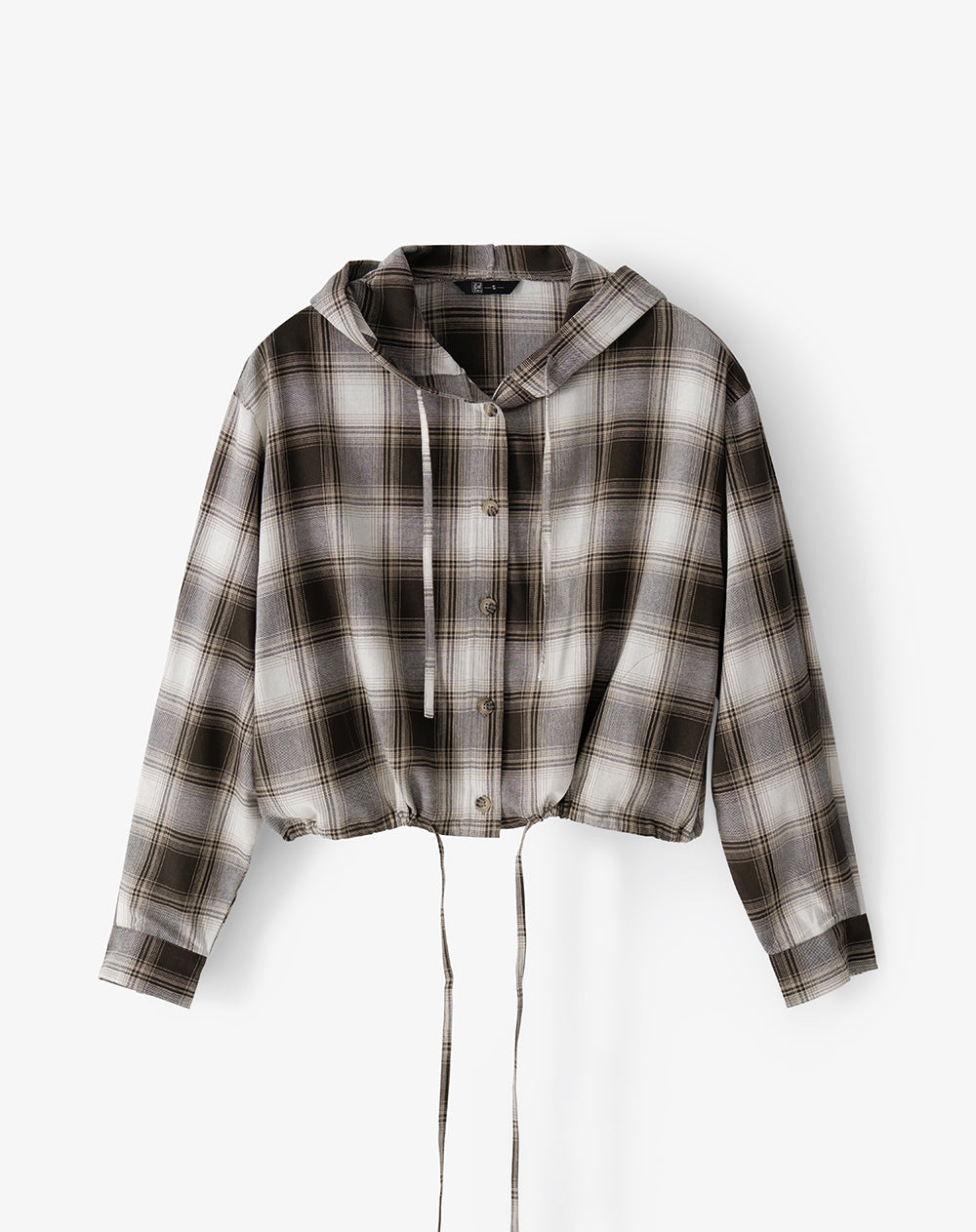 Chaqueta oversize cuadros mujer