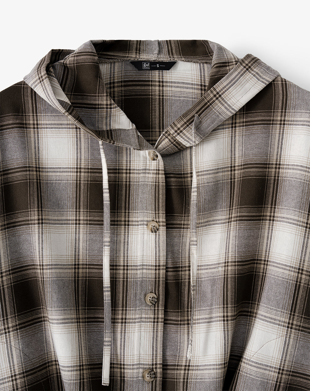 Chaqueta oversize cuadros mujer