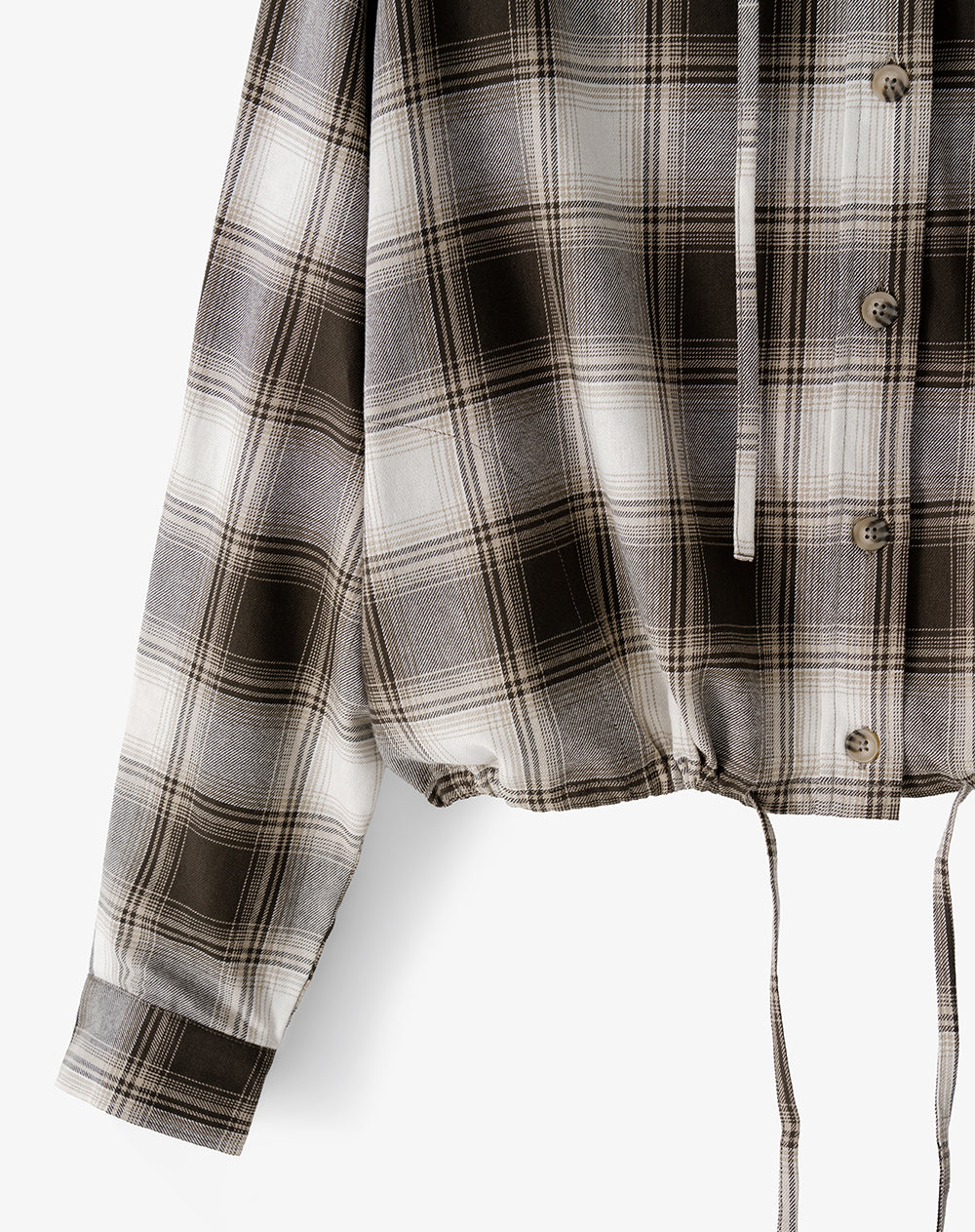 Chaqueta oversize cuadros mujer