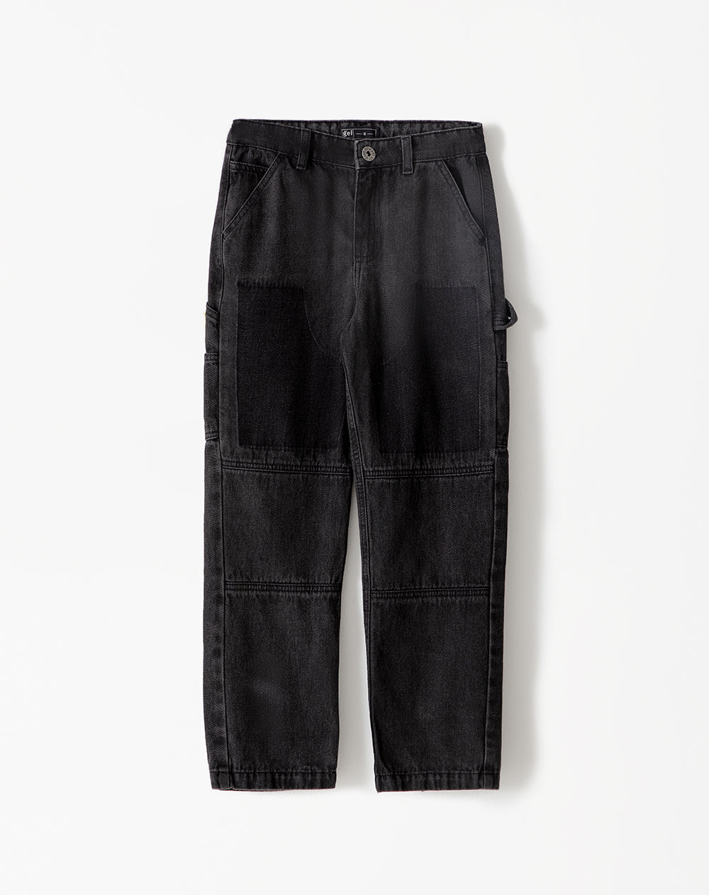Jean regular fit tiro medio denim gris