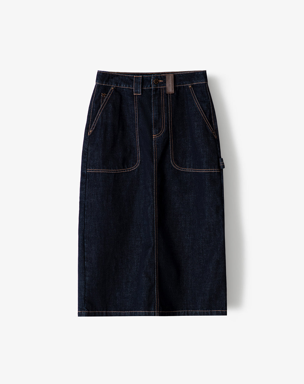 Falda mini tiro medio indigo oscuro