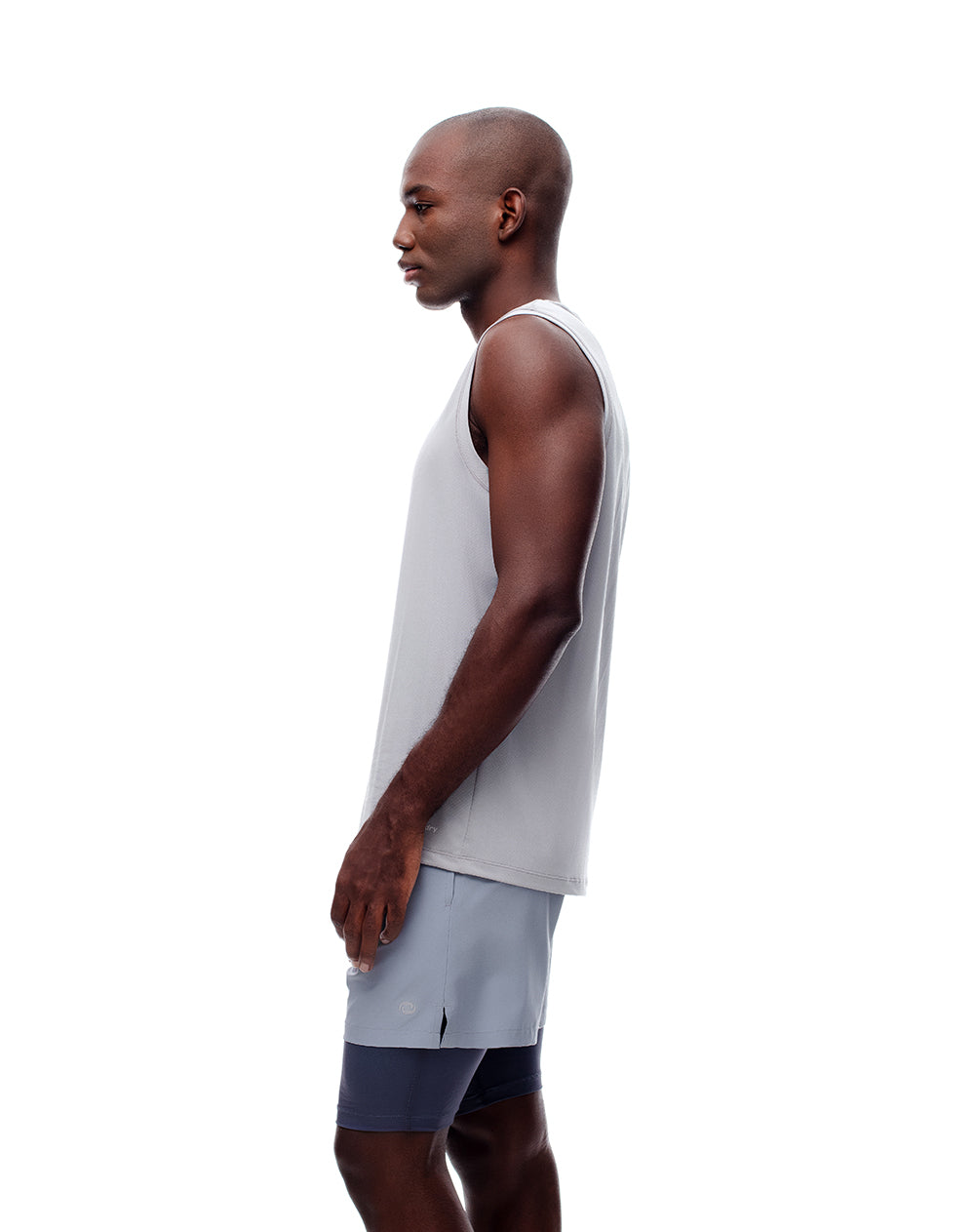 Short pantaloneta gris bloques
