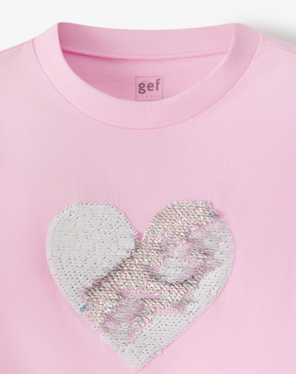 Camiseta relaxed fit manga corta rosada