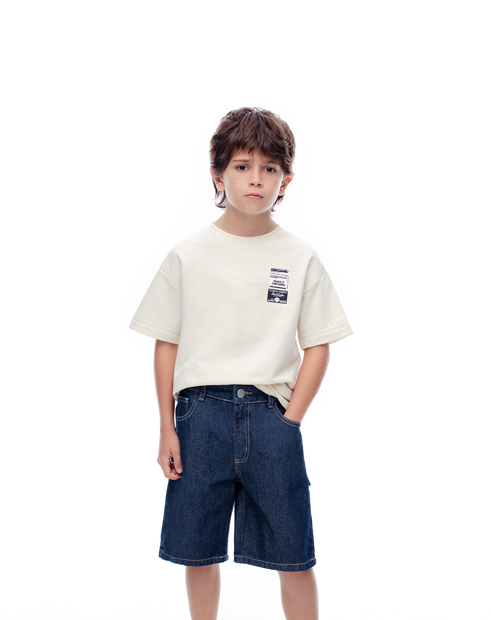 Bermuda relaxed fit índigo oscuro