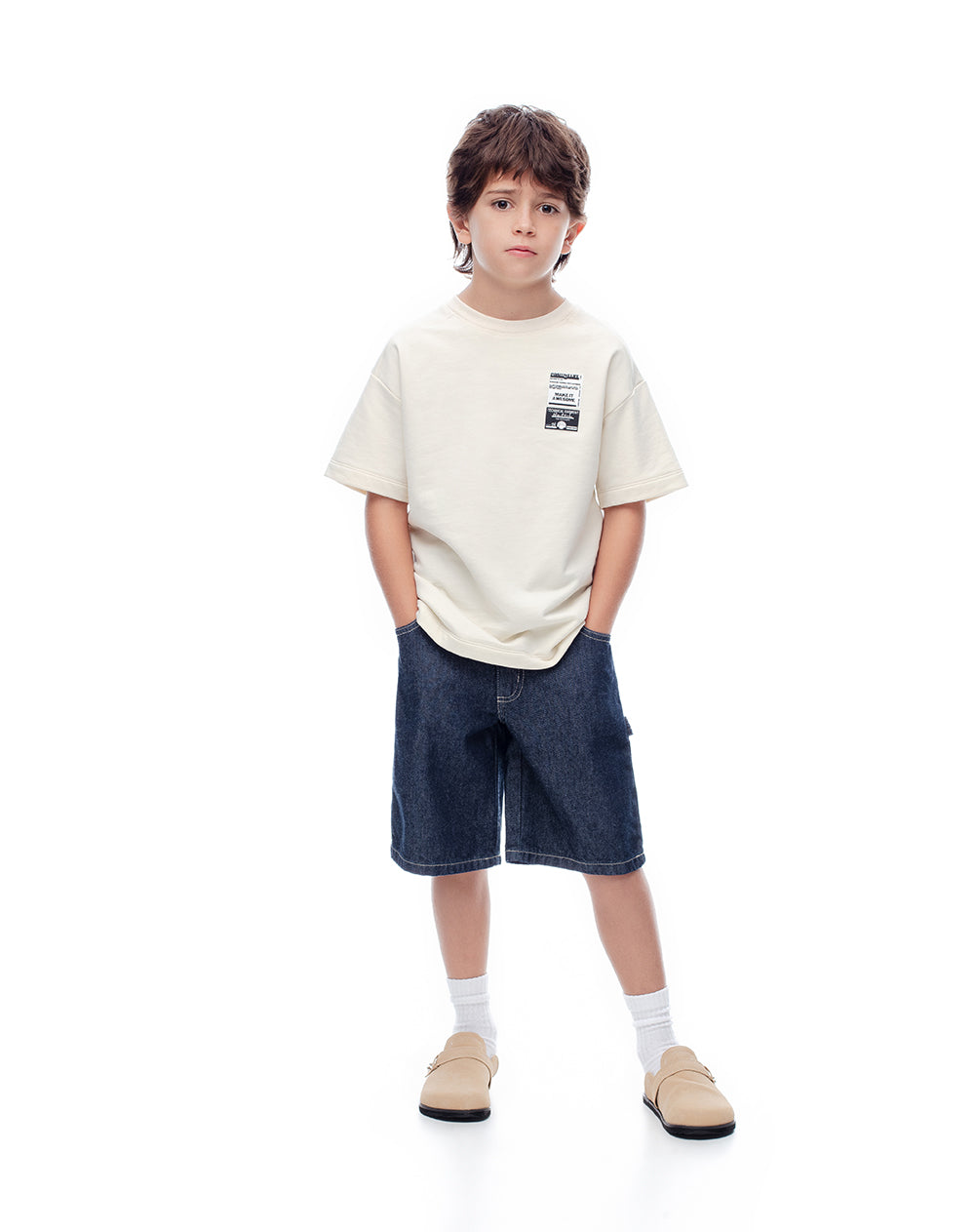 Bermuda regular índigo oscuro niño
