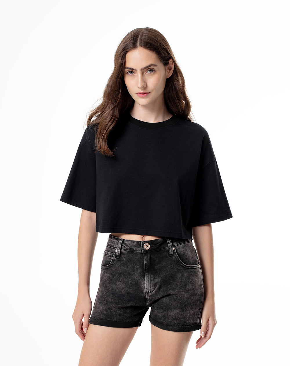 Short denim negro