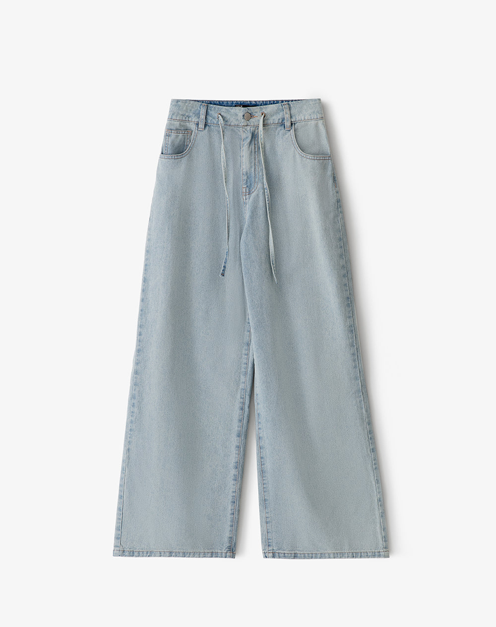 Jean loose fit tiro alto indigo medio
