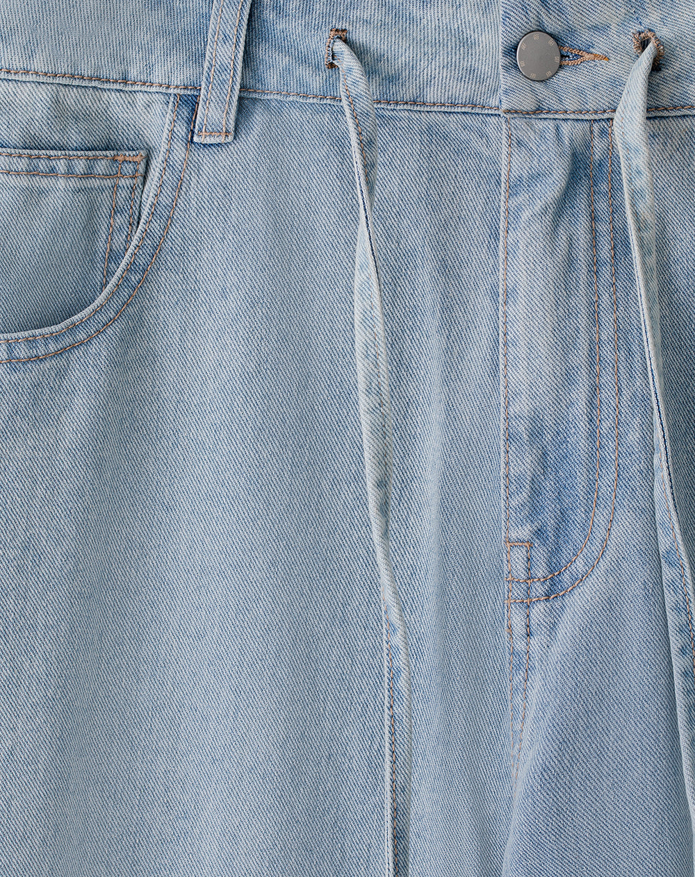 Jean loose fit tiro alto indigo medio