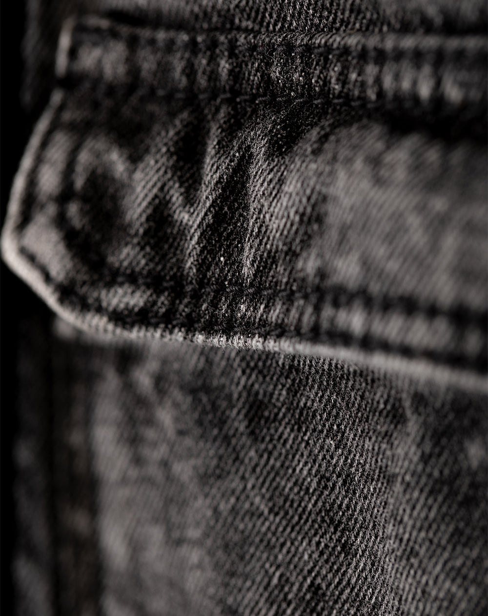 Chaleco oversized fit sin capucha denim gris