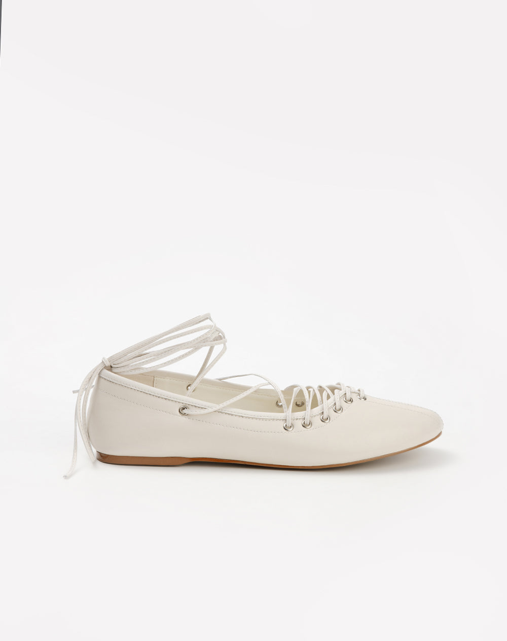 Bailarinas lace-up con amarre crudo mujer