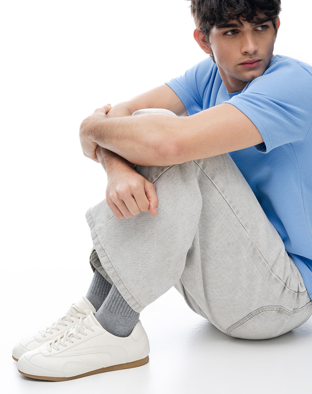 Tenis retro blancos hombre