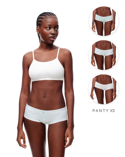 3 pantys Topmodel boxer en punto tiro medio surtido