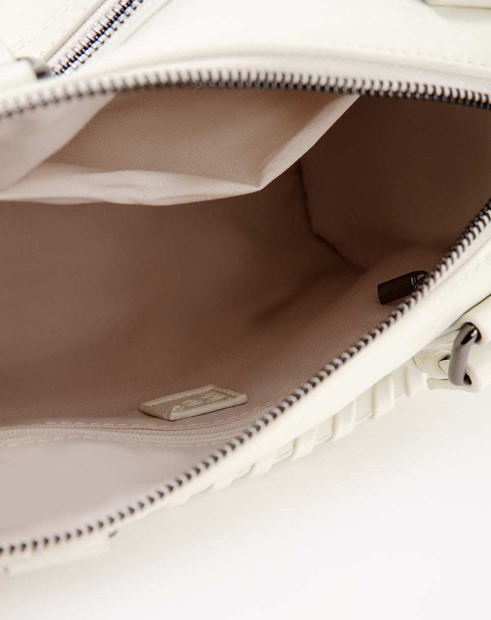 Bolso mini estructurado blanco mujer