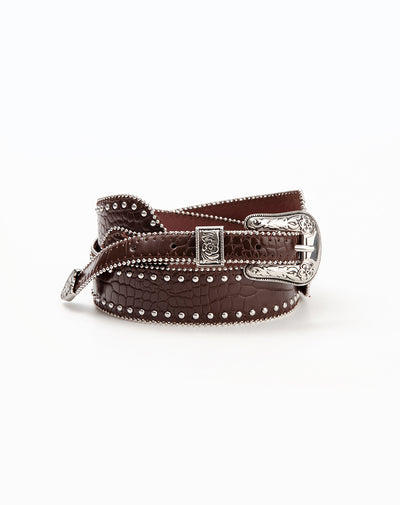 Correa con apliques café mujer