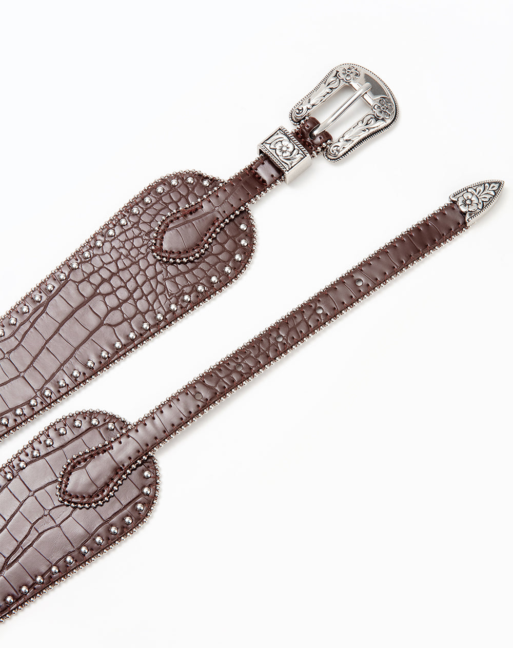 Correa con apliques café mujer