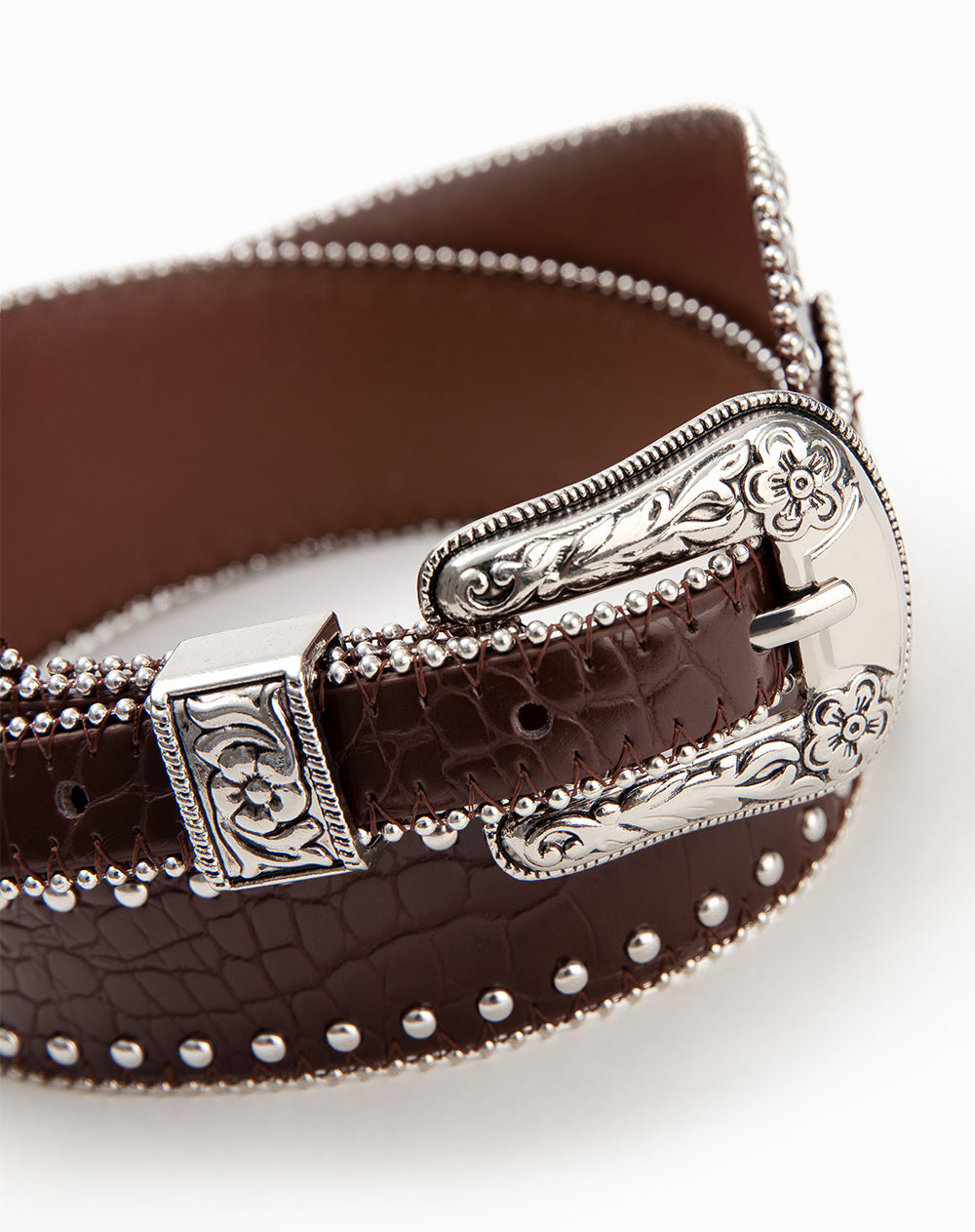 Correa con apliques café mujer